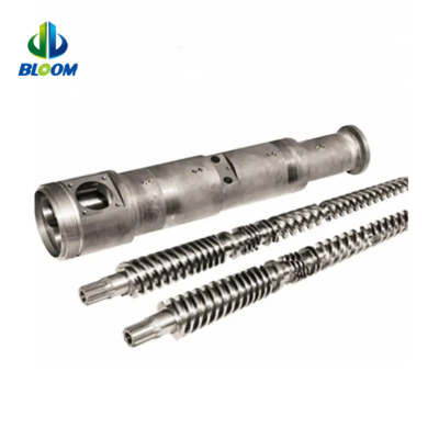 品質  Conical Twin Screw Barrel for Plastic Rubber Extruder 工場