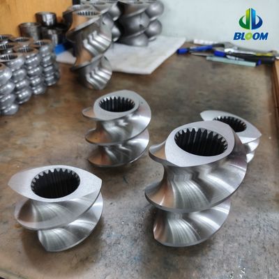 品質  High Precision Twin Screw Elements with 38CrMoAl CR12MoV and W6542 Alloys for Polymer Compounding Extruders 工場