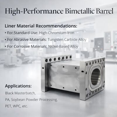 品質  Nickel Alloy Twin Screw Extruder Barrel with Wear and Corrosion Resistance for High Performance 工場