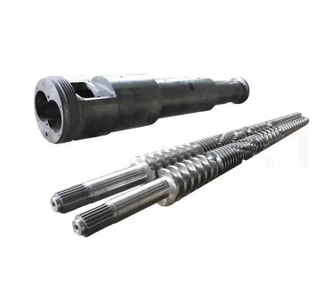 プラスチック押出機のための38CrMoAlA Nitrided 51/105 65/132 80/156の対ねじバレル