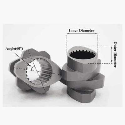 ツインスクリューエクストルーダー 部品 スクリューエレメント ゴムやプラスチック加工用