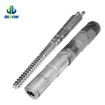 高精度ビメタリック 円形 ツインスクリューバレル プラスチックとゴム排出