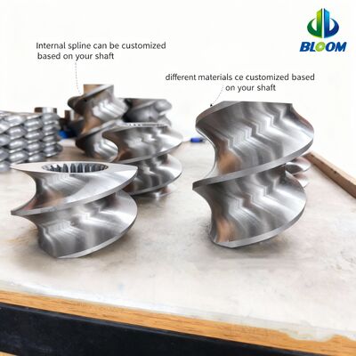 耐摩耗性と耐腐食性を備えた二軸押出機部品、カスタマイズされた仕様と高トルク容量