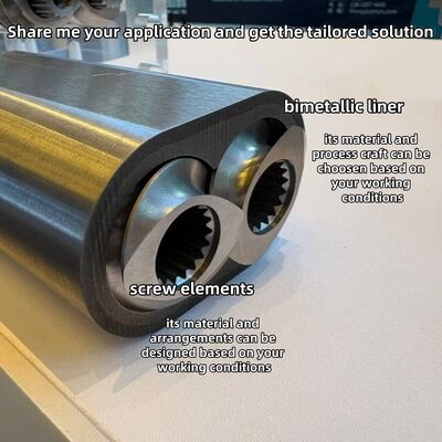 高性能ニッケルクロムワルフスタム複合型桶内膜 ツインスクリューエクストルーダー用 600°C温度耐性HRC 58-62硬さ