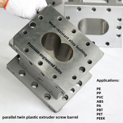 耐磨性とモジュール化設計で,高トルクエクストルーションのためのカスタマイズされたニッケル合金ツインスクリューバレル