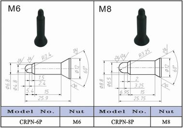 KCFガイド ピンを機械で造るM4/M6/M8/M10/M12を薮で囲んでいるスポット溶接及びガイド
